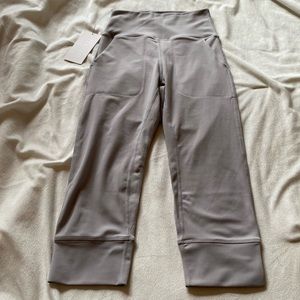 NWT Ododos Grey Cropped High Waisted Joggers Workout Activewear athletic Xsmall